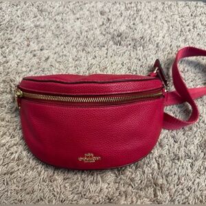 Coach Pink Crossbody Bag Pebbled Leather